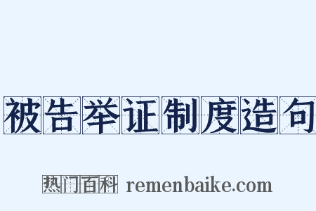 被告举证制度造句是什么意思的图片